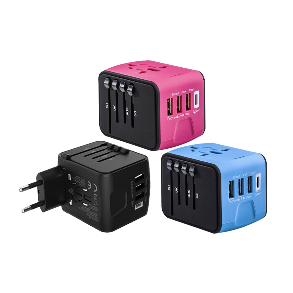 4 USB Port Travel Adaptor (Type-C)